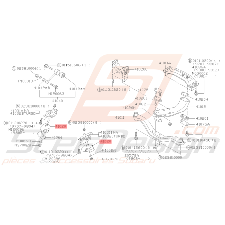 Silent Bloc Support Moteur Origine Subaru GT 93-00 Forester 97-02 WRX 01-07 STI 01-1439339