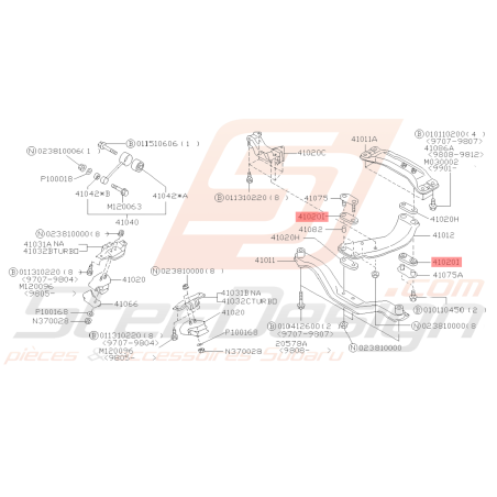 Plaque caoutchouc Support Boite Origine Subaru GT 93-00 et WRX/STI 01-03/04 FORESTER 97-0239343