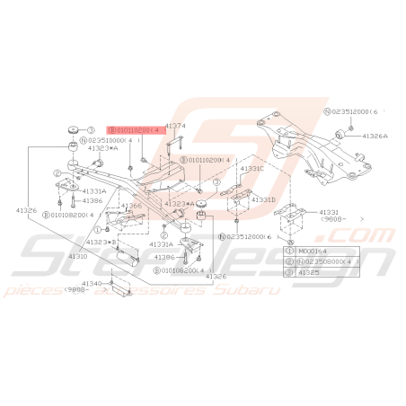 Vis de fixation Subaru Impreza GT WRX STI FORESTER39379