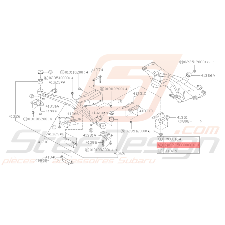 Écrou Origine Subaru Impreza GT WRX STI FORESTER39380