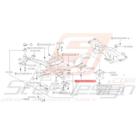 Écrou N°2 auto-bloquant Subaru Impreza GT WRX STI BRZ FORESTER39382