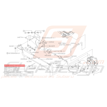 Rondelle souple Origine Subaru GT 99-00 WRX STI 01-07 FORESTER Turbo de 97-0239397