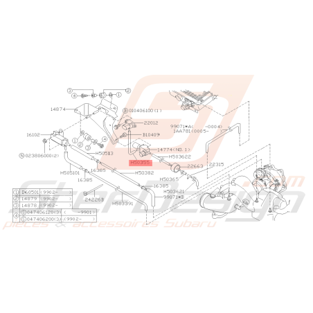 Durite de Pression De Capteur Map Subaru FORESTER 97-02 GT 97-0039401