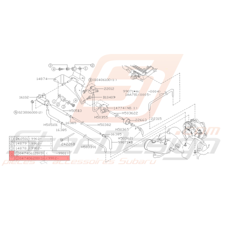 Vis de support de solénoïde Subaru FORESTER 97-02 GT 02/99-00 WRX STI 01-0739414