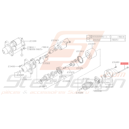 Boulon de Démarreur Origine Subaru Impreza GT 07/97-00 FORESTER 97-0239438