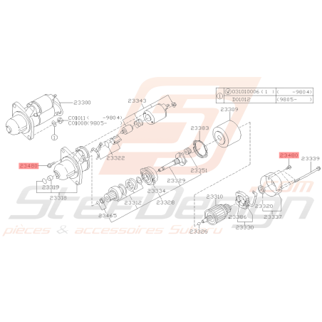 Jeu de vis Origine Subaru GT 07/97-00 WRX 08-10 BRZ 13-19 FORESTER 97-0239440