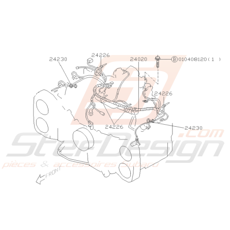 Schéma Faisceau Électrique Moteur Origine Subaru FORESTER 97-0239451