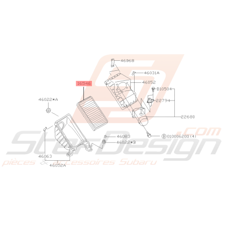 Filtre à air origine Subaru IMPREZA GT 93-00 WRX STI 01-07 FORESTER 97-0239470