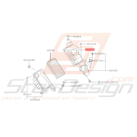 Couvercle Supérieur Boite à Air Subaru Impreza GT 99-00 FORESTER 97-0239474