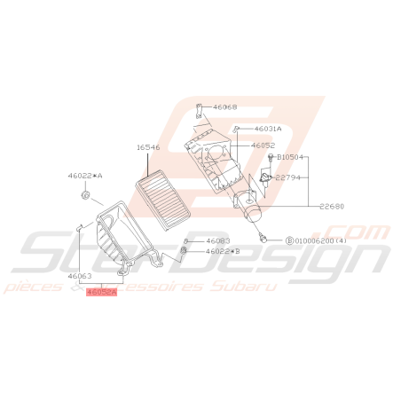 Couvercle Inférieur Boite à Air Subaru FORESTER 97-02 GT 97-0039475