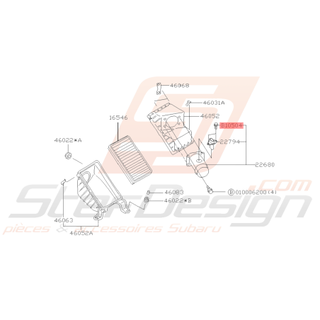 Vis de fixation de débitmètre Origine Subaru FORESTER 97-02 GT 99-0039478