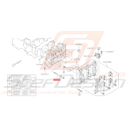 Goujon de Culasse Origine Subaru STI 11-18 BRZ/GT86 13-1939500