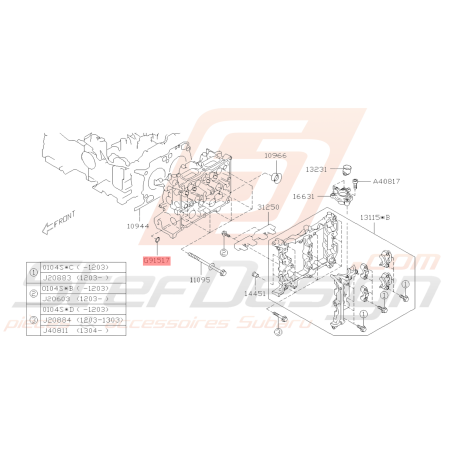 Joint Torique Culasse Origine Subaru BRZ/GT86 13-1939508