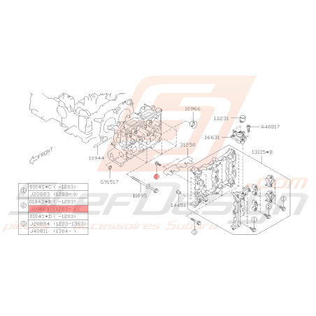 Vis de fixation Origine Subaru BRZ/GT86 2013-201939509