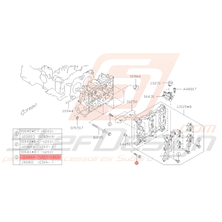 Boulon Origine Subaru BRZ/GT86 2013-201939511