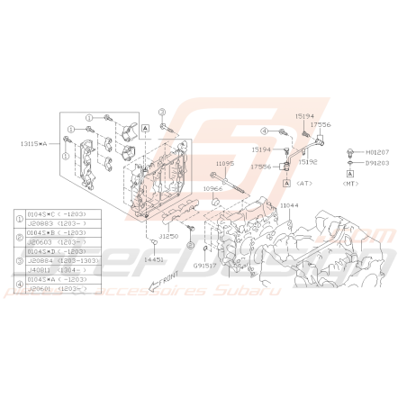 Schéma Culasse Droit Origine Subaru BRZ 2013-201939512