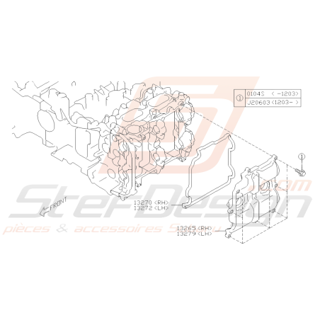 Schéma Cache Soupapes Origines Subaru BRZ 2013-201939525