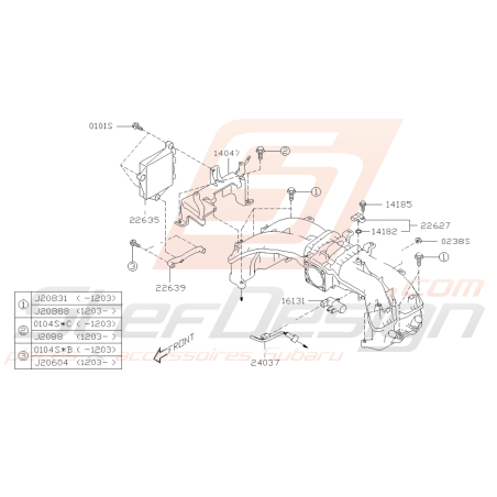 Schéma Collecteur D'admission Origine Subaru BRZ 2013-201939544