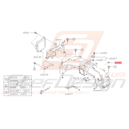 Écrou à bride Subaru GT WRX STI FORESTER BRZ39546