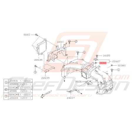 Joint Torique Capteur De pression Origine Subaru BRZ 2013-201939547