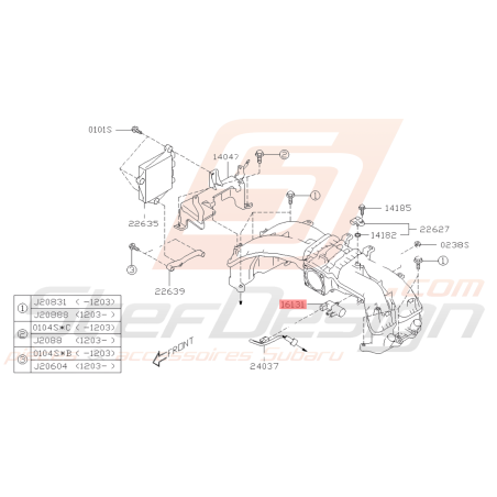 Ensemble Membrane Origine Subaru BRZ 2013-201939549