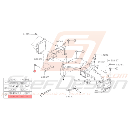 Boulon Origine Subaru BRZ 2013 - 201939553