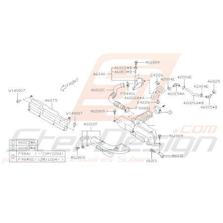 Schéma Conduit D'air Origine Subaru BRZ 2013-201939559