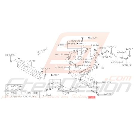 Vis de fixation Origine Subaru GT WRX STI BRZ FORESTER39560