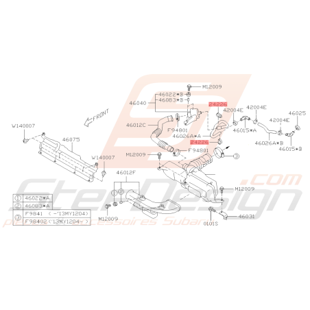 Agrafe De Durite D'eau Origine Subaru diesel 2008 et BRZ 2013-201939561