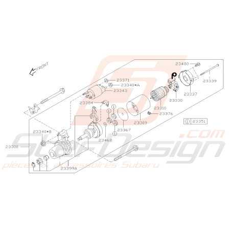 Schéma Démarreur Origine Subaru BRZ 13-1939587