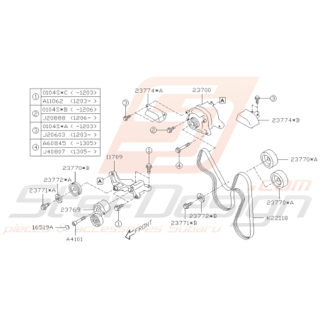 Schéma Alternateur (Système) Origine Subaru BRZ 2013 - 201939601