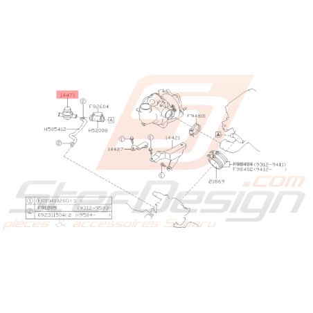 Dump Valve Origine Subaru GT 1993 - 199639617