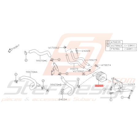 Refroidisseur Origine Subaru BRZ 2013-201939654