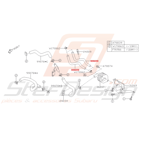 Durite Origine Subaru BRZ 2013-201939663