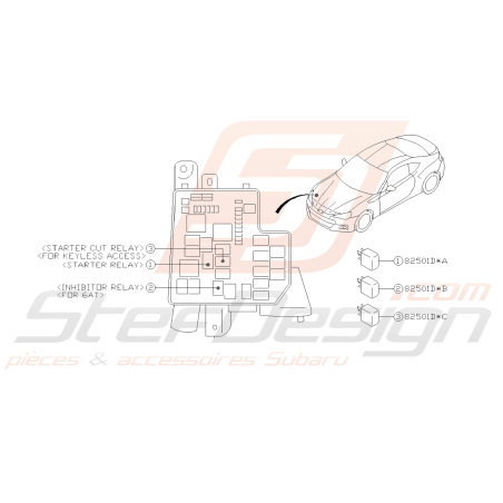 Schéma Relais Boite de Vitesse Automatique Origine Subaru BRZ 13-1939671