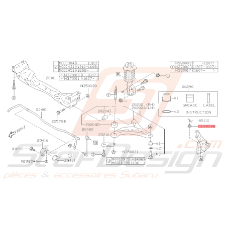 Ecrou Origine Subaru GT WRX STI BRZ39685