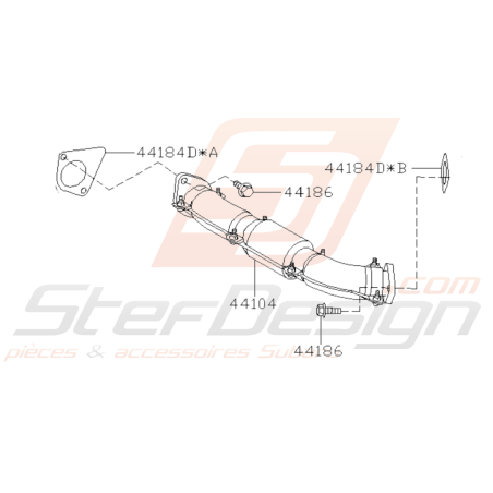 Schéma de Crosspipe Origine Subaru WRX 2008 - 201139750