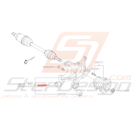 Silent Bloc Porte Moyeu arrière Subaru STI 08-18 WRX 08-31/03/09 BRZ 13-1939752