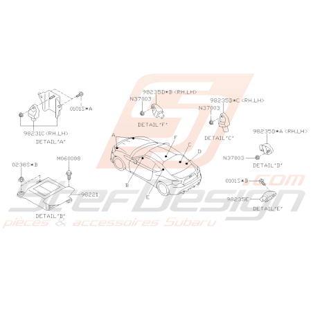 Schéma AirBag Origine Subaru BRZ 2013-201939774