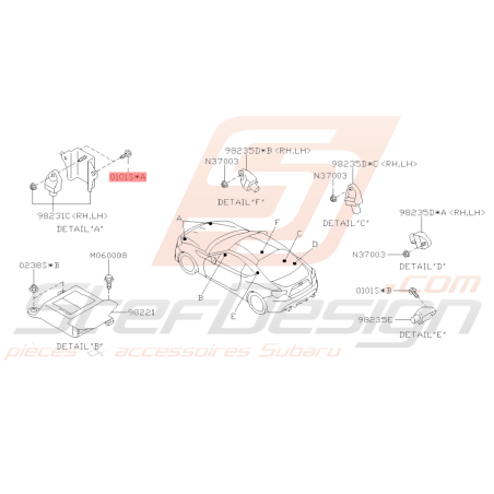 Vis Origine Subaru Impreza GT WRX STI BRZ39775