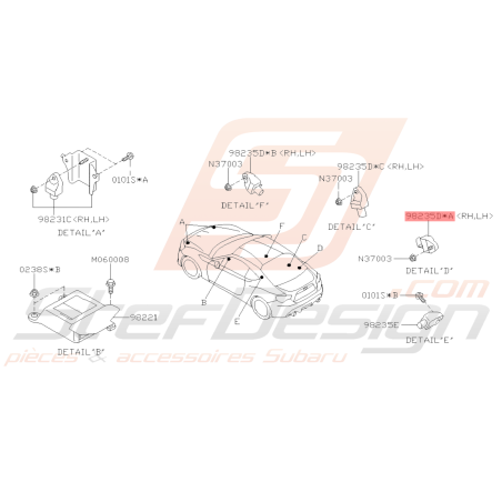 Capteur AirBag Origine Subaru BRZ 2013-201939779