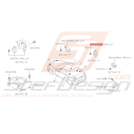 Capteur Airbag Origine Subaru BRZ 2013-201939781