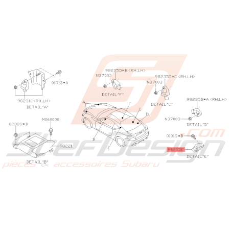 Capteur Airbag Origine Subaru BRZ 2013-201939782