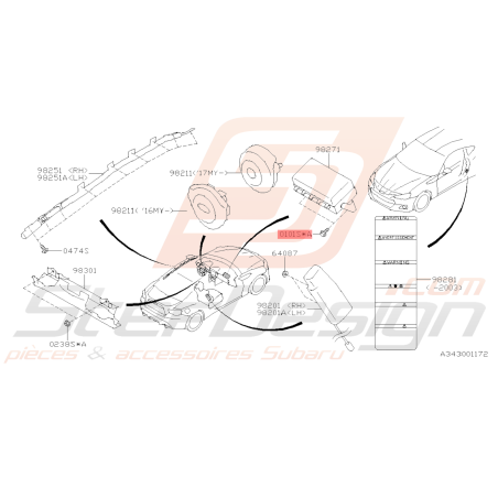 Vis Origine Subaru Impreza GT WRX STI BRZ39784