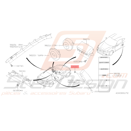 Support Stabilisateur Gauche Origine Subaru BRZ 2013-201939785