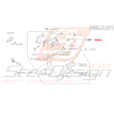 Contacteur feux stop Subaru WRX STI 2008-2014 / BRZ 2013-201939813