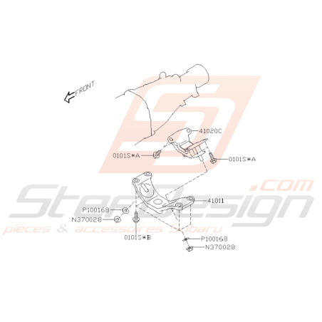 Schéma Support de Boîte de Vitesse Origine Subaru BRZ 2013-201939817