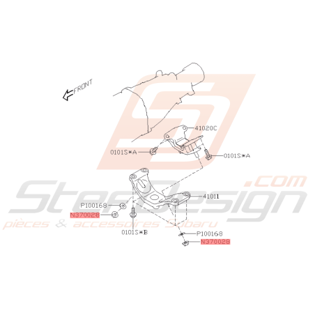 Écrou Support Moteur inférieur GT 94-00 WRX/STI 01-14 FORESTER 97-02 BRZ 13-1939822