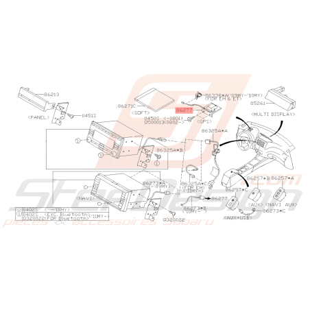 Antenne GPS Origine Subaru WRX STI 2008 - 201439867