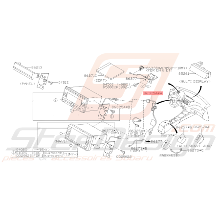 Cable d'Antenne Origine Subaru WRX STI 2008 - 201439868